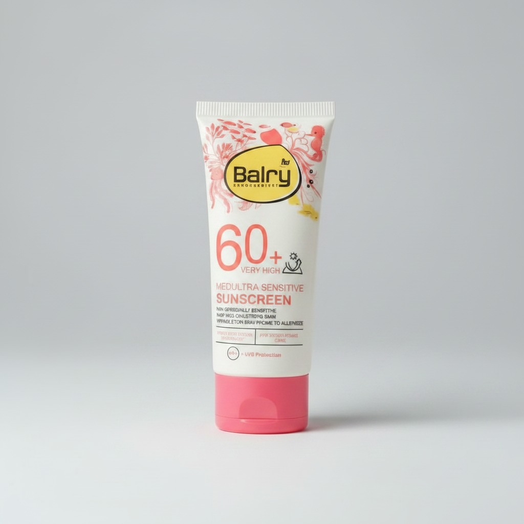 Balry SPF 60+ Ultra Sensitive Sunscreen for sensitive skin with UVA and UVB protection