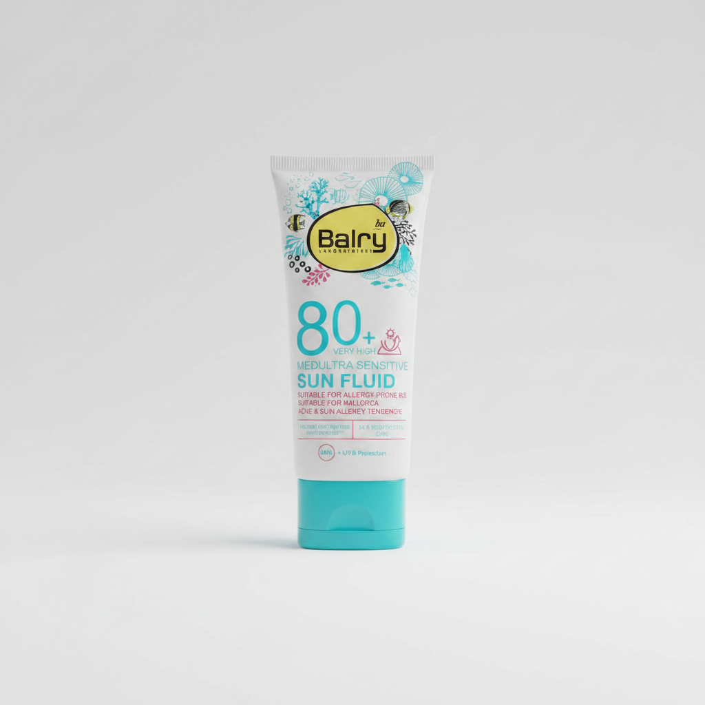 Balry SPF 80+ very high medium sensitive sun fluid with UVA UVB protection