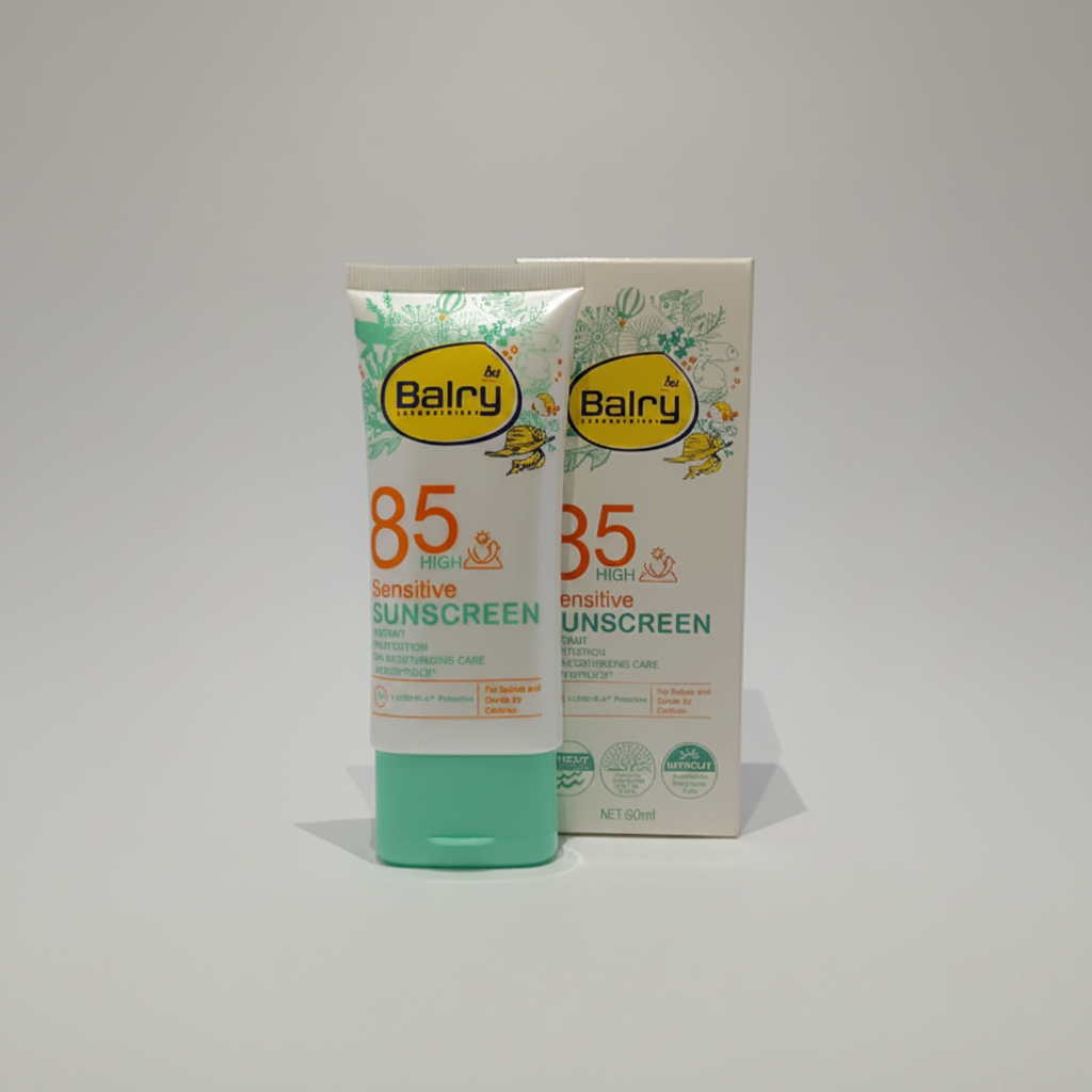 Balry SPF 85 High Sensitive Sunscreen 60ml with UVA UVB and IR-A protection