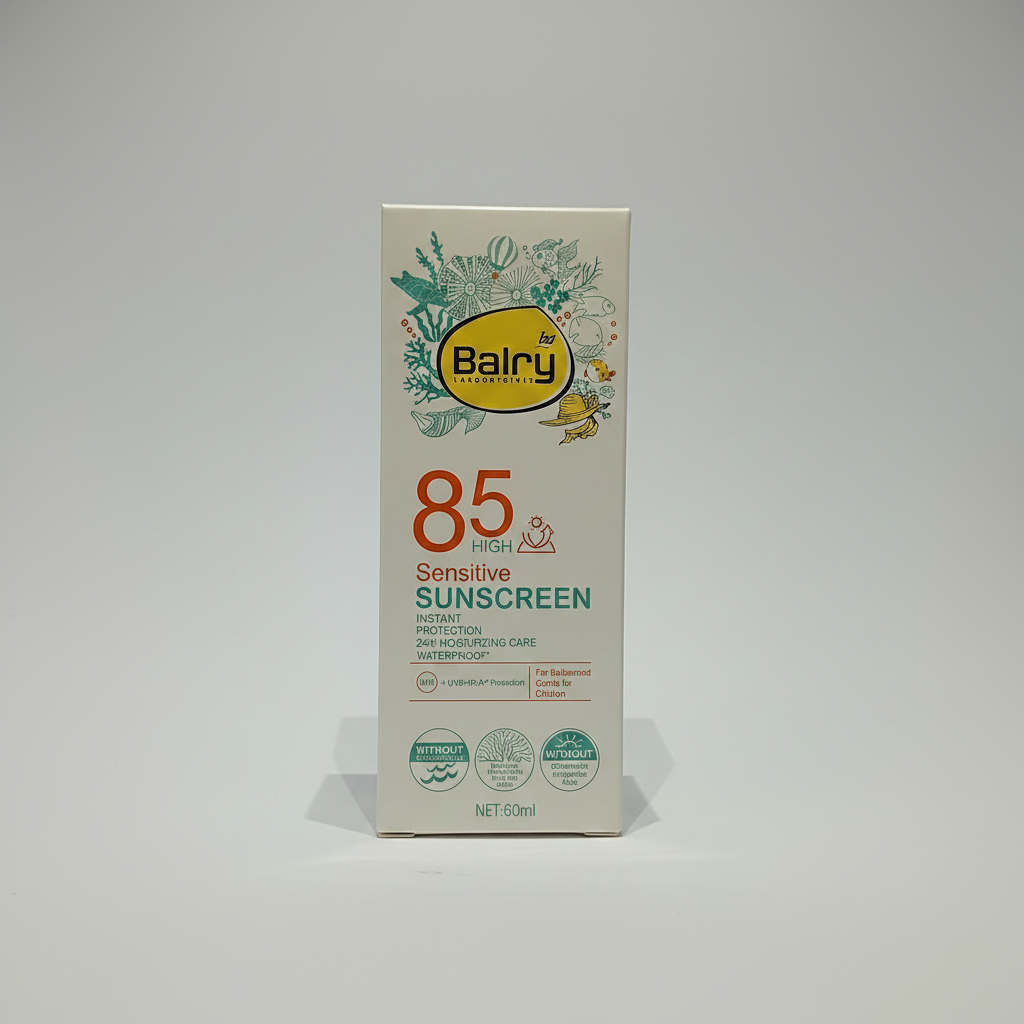 Balry SPF 85 High Sensitive Sunscreen 60ml with UVA UVB and IR-A protection