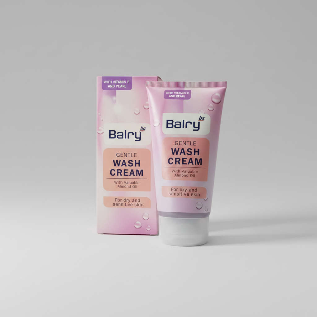 Balry Gentle Wash Cream with Almond Oil Vitamin E for dry and sensitive skin
