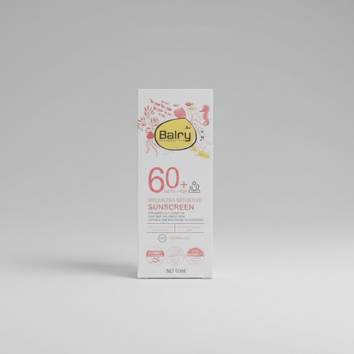 Balry SPF 60+ Ultra Sensitive Sunscreen for sensitive skin with UVA and UVB protection