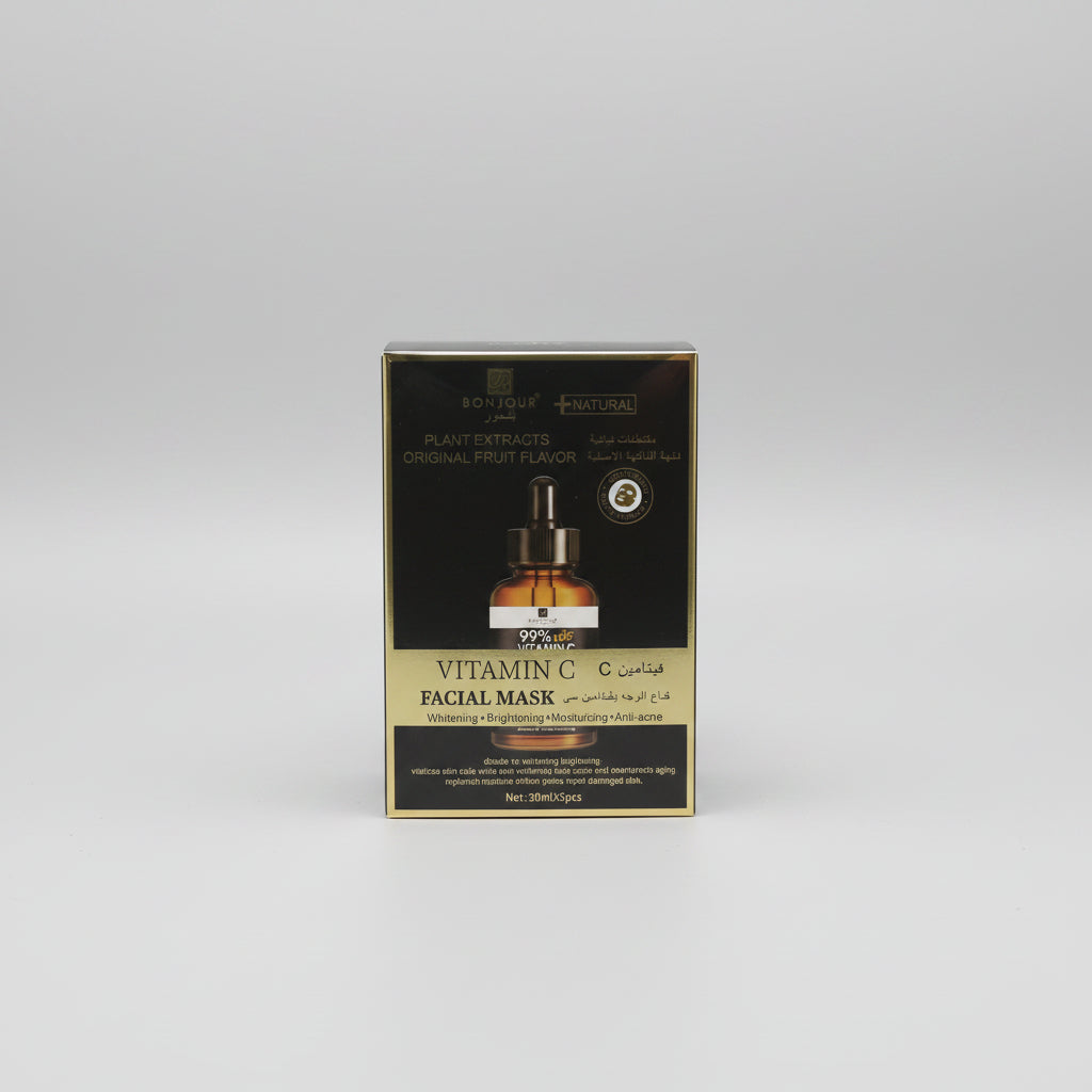 Bonjour+ Vitamin C Facial Mask | Brightening & Moisturizing